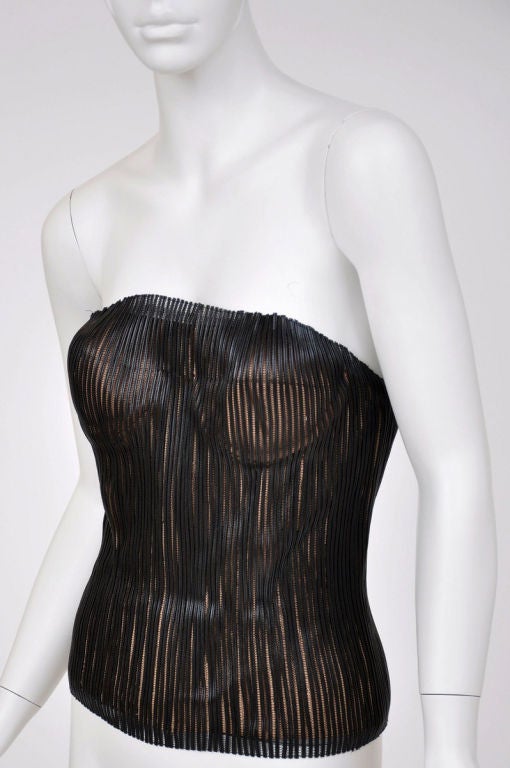 Women's Tom Ford for Gucci Tulle and Patent Leather Corset