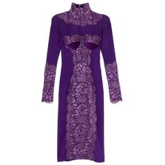 New Tom Ford Metallic Lace Cocktail Dress 11