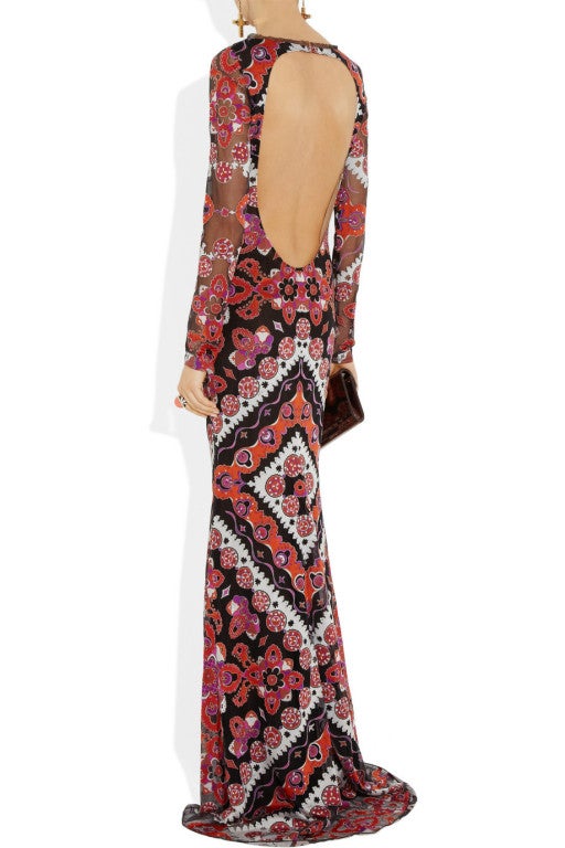 EMILIO PUCCI PRINTED DEVORE GOWN 7