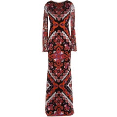 EMILIO PUCCI PRINTED DEVORE GOWN