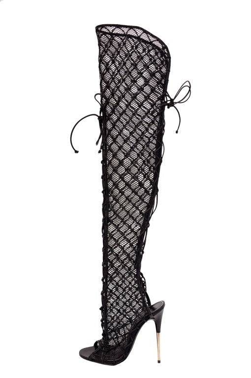 fishnet boots