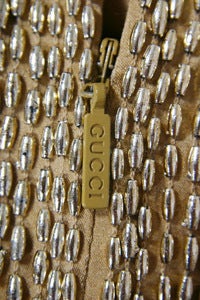 GUCCI GOLD GODDESS PERLENBESETZTES SEIDENKLEID 5
