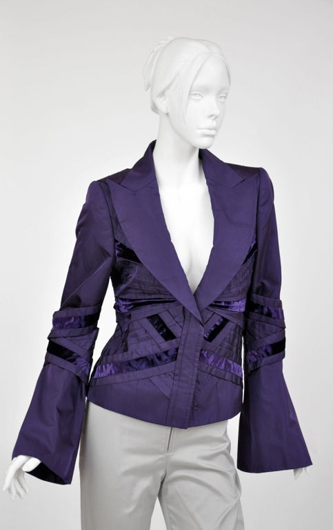 Tom Ford for Gucci Silk Taffeta Blazer 6