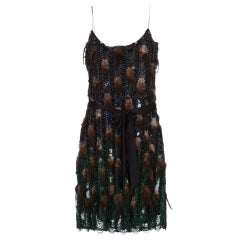 Matthew Williamson Beaded Dress with Feathers