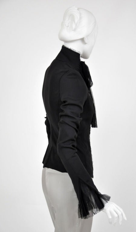 Tom Ford for Yves Saint Laurent Black Silk Jacket 1