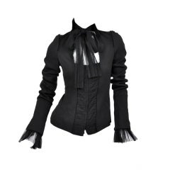 Tom Ford for Yves Saint Laurent Black Silk Jacket