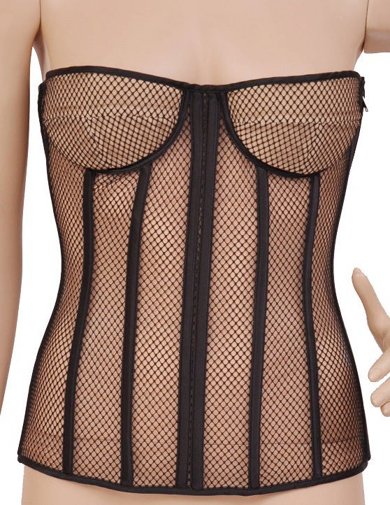 TOM FORD BLACK SILK NET CORSET

Padded cups, fully lined in nude tulle.

IT Size 44 - US 8

Brand New, with tags.