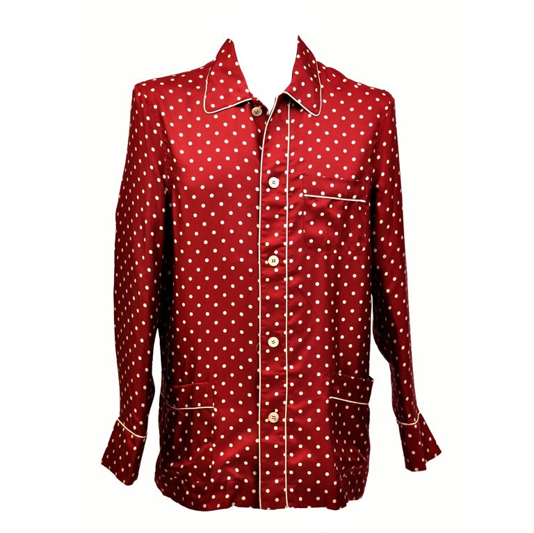 BRAND NEW TOM FORD MEN'S RED SILK PAJAMA SET