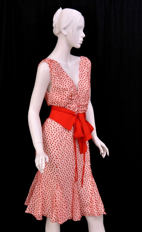 TOM FORD, ABITO A POIS CON DETTAGLIO A FIOCCO 1