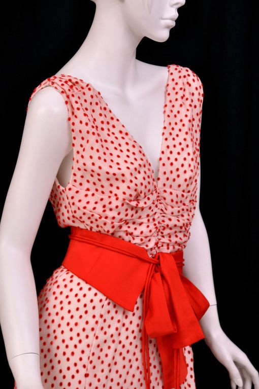 TOM FORD POLKA DOT DRESS WITH BOW DETAIL 4