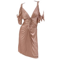 S/S 2003 COLLECTIBLE TOM FORD for GUCCI NUDE KIMONO DRESS 1