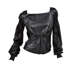 A/W 99 Tom Ford for Gucci Black Leather Top 5