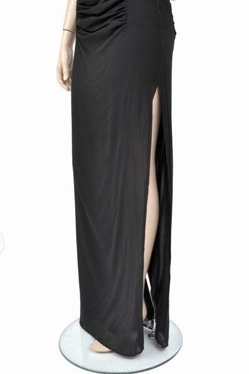 Women's Tom Ford for YSL Black Silk Strapless Gown, S / S 2001