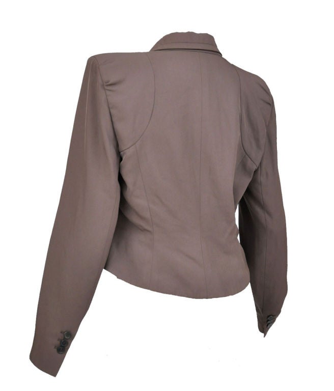 Gray S/S 2003 Look 1 Tom Ford for Yves Saint Laurent Stretch-Faille Jacket