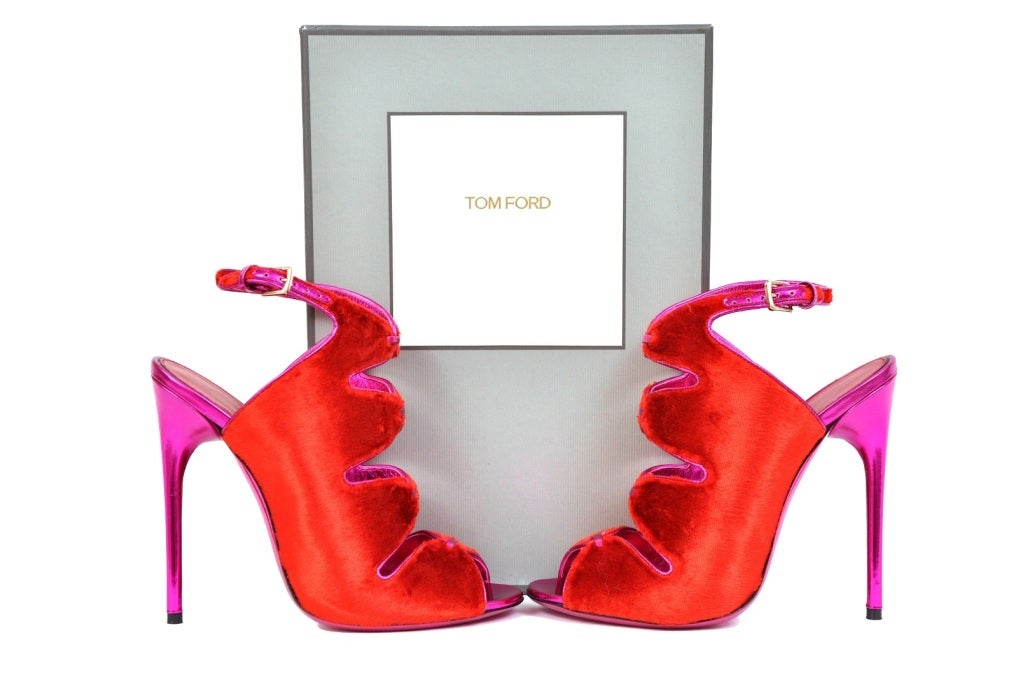 Women's Tom Ford Red Velvet Shoes