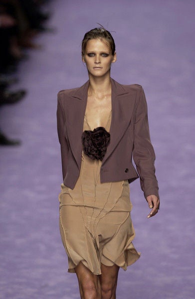 S/S 2003 Look 1 Tom Ford for Yves Saint Laurent Stretch-Faille Jacket 1