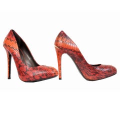 Roberto Cavalli Snakeskin Hidden Platform Pumps 4