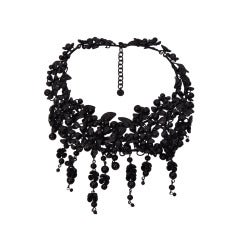 Tom Ford Black Pate De Verre Necklace