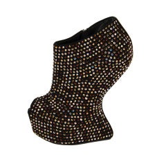 Giuseppe Zanotti Swarovski Crystal Embellished Wedge Boots *CELEB LOVE