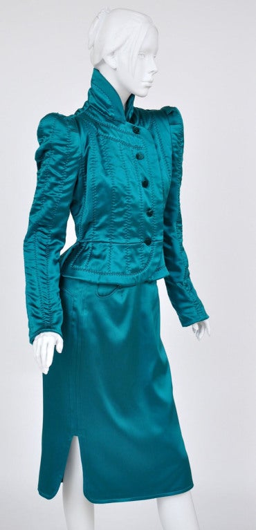 Blue Tom Ford for Yves Saint Laurent Skirt Suit