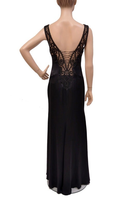 black versace gown