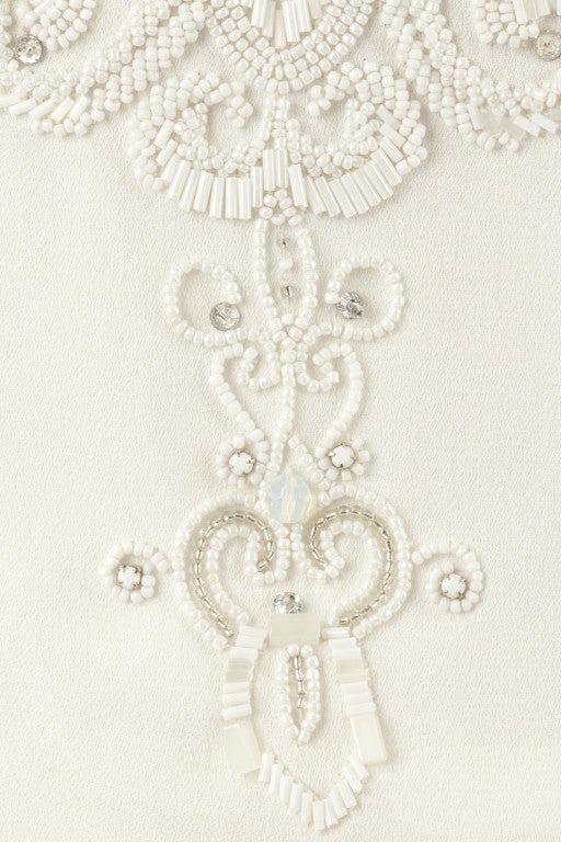 White Balmain Embroidered mini dress