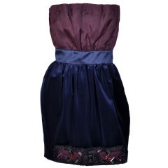 Dolce & Gabbana strapless embellished silk velvet dress 11