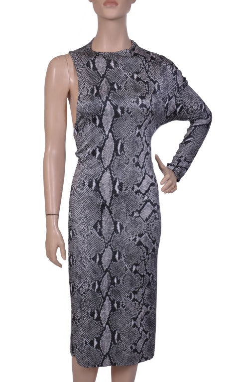 Gray S/S 2000 Tom Ford for Gucci Snakeskin print dress