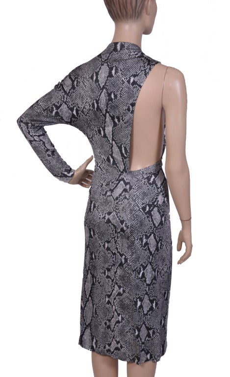 S/S 2000 Tom Ford for Gucci Snakeskin print dress In New Condition In Montgomery, TX