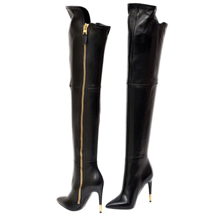 tom ford boots new tom ford black leather the knee boots at 1stdibs tom ford boots new tom ford black leather the knee boots at 1stdibs
