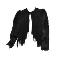 New ROBERTO CAVALLI BLACK FUR & LEATHER JACKET 12
