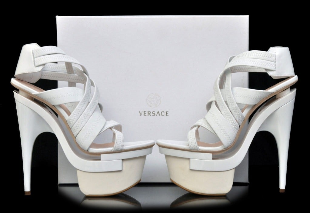 white platform sandals