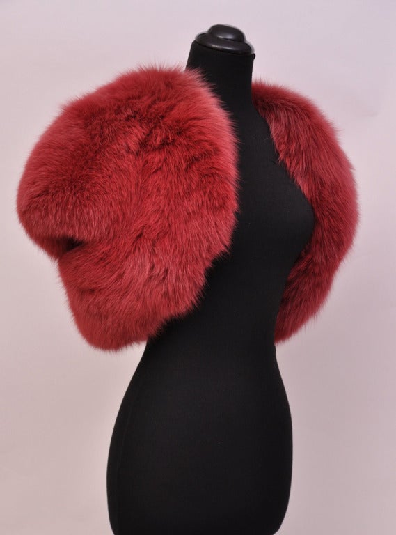 red fur bolero jacket
