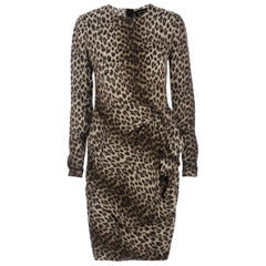Lanvin Leopard Printed Silk Dress