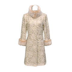 New Dolce & Gabbana Brocade Coat with Fur ****Star's Fave!