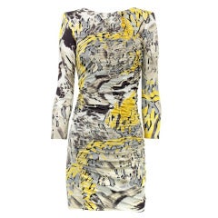 New EMILIO PUCCI Multicolored printed silk-jersey mini dress
