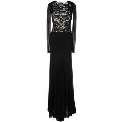 New Emilio Pucci Embellished Black Lace Gown