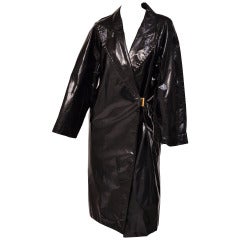 S/S 2001 Tom Ford for YSL black rain coat