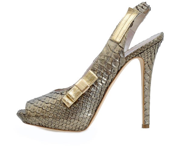 New VERSACE BRONZE SNAKESKIN PLATFORM SHOES at 1stDibs | snakeskin ...