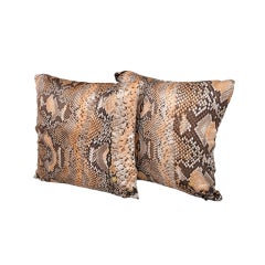 New ROBERTO CAVALLI SNAKE PRINT SILK PILLOWS 2