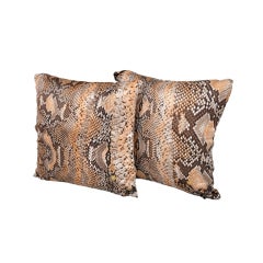 New ROBERTO CAVALLI SNAKE PRINT SILK PILLOWS