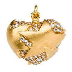 Diamond "GOLD STAR " Heart by Boregaard