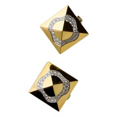 PEDRO BOREGAARD "Diamond Pyramid" Ear Clips
