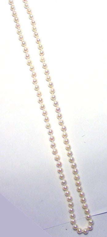Women's MIKIMOTO Pearl Necklace, 6.5-6mm pearls For Sale