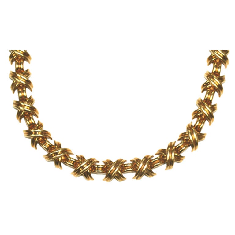 TIFFANY 'Signature' Gold Necklace  For Sale
