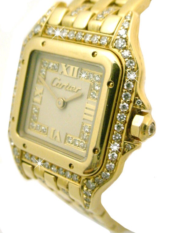 Women's CARTIER Lady's Yellow Gold and Diamonds Panthere Wristwatch