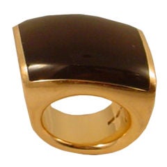 VHERNIER Large Gold Dome Ring - Stock # 8488