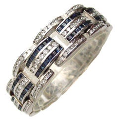 Sapphire Diamond White Gold Bracelet