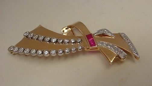 Diamond Rose Gold Pin