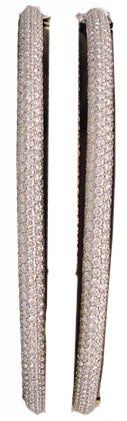 Pair of Diamond Gold Bangle Bracelets